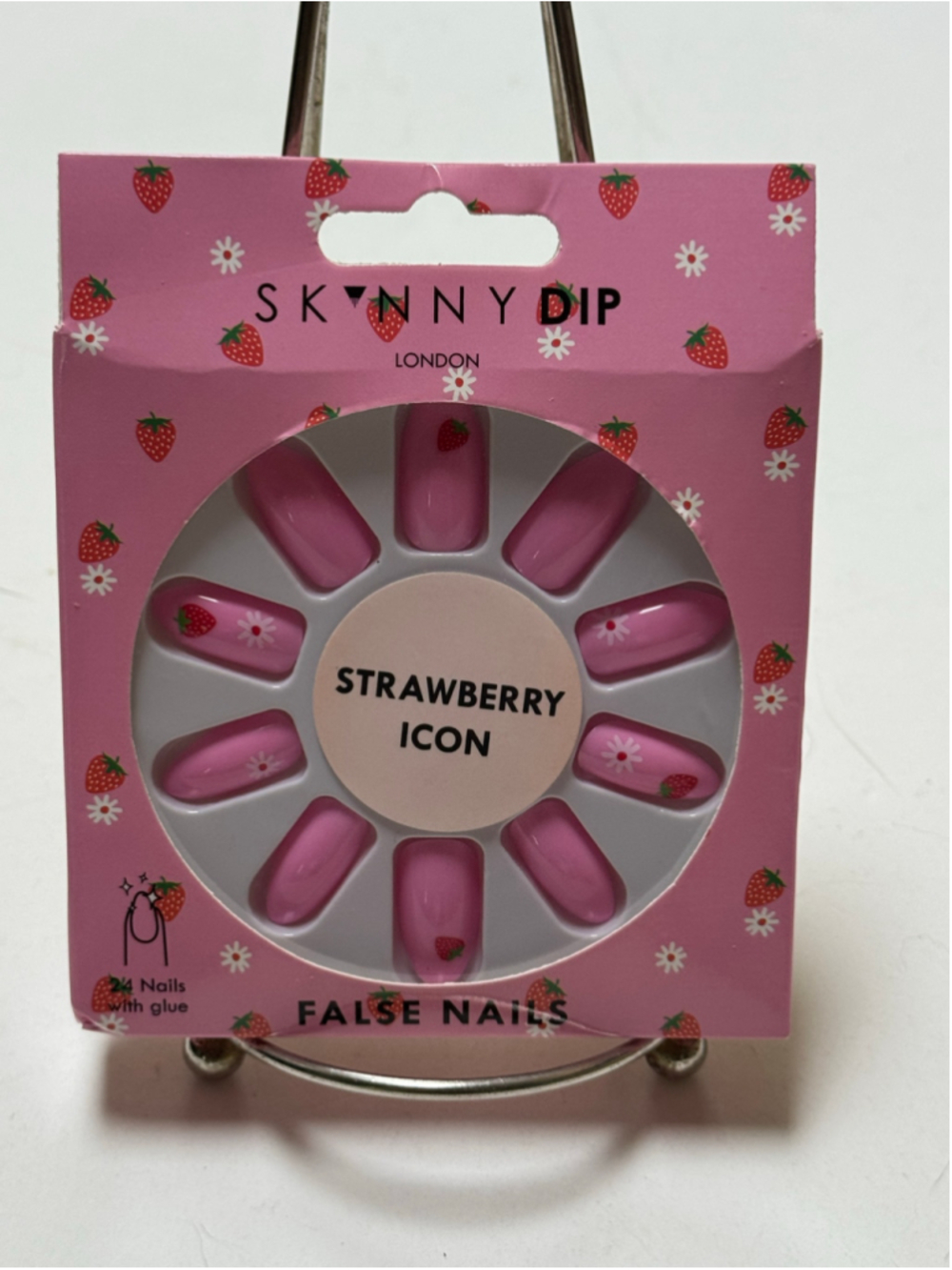Skinnydip London Strawberry Icon Press-On Nails NEW
